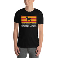 Thumbnail for T-shirt République Catalane noir dos - Liberté Égalité Cargolade