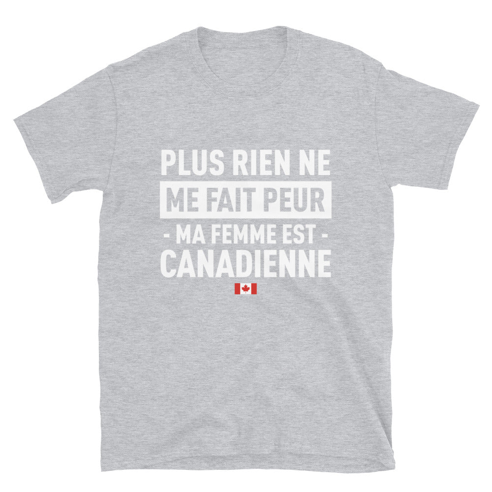 T-shirt Canada bleu marine dos - Plus rien ne me fait peur ma femme est