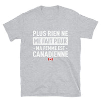 Thumbnail for T-shirt Canada bleu marine dos - Plus rien ne me fait peur ma femme est