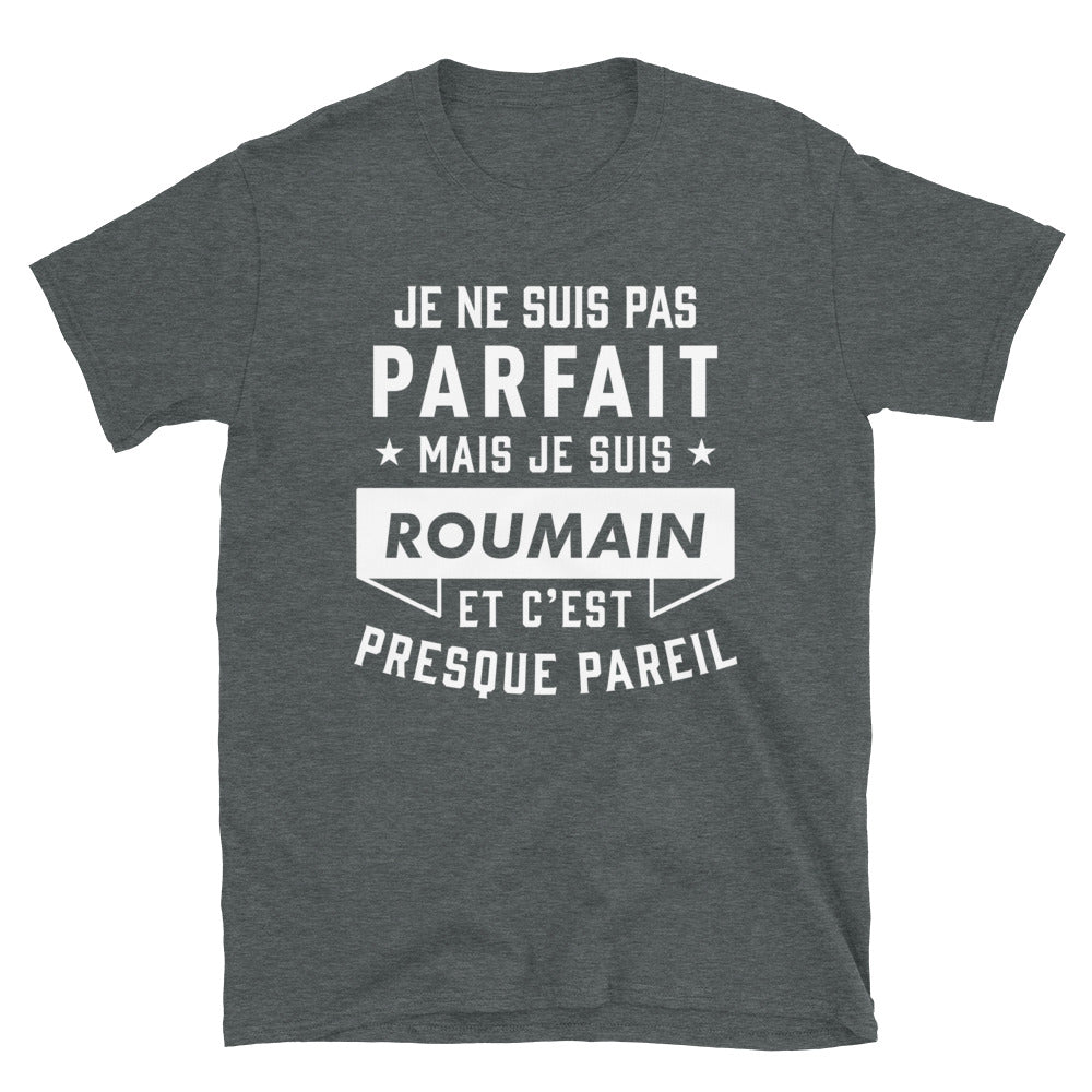T-shirt Roumain bleu marine - Fierté et humour au quotidien