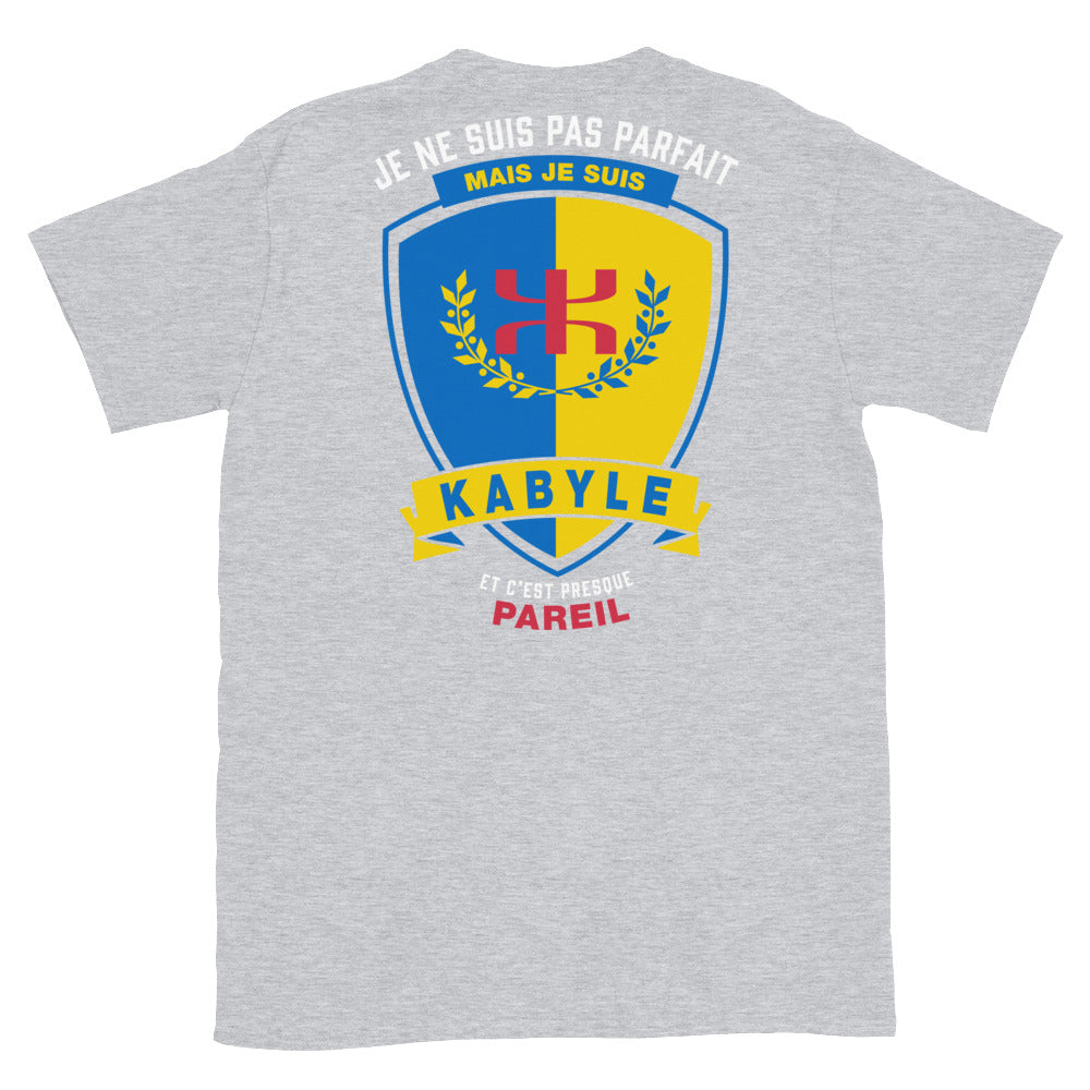 T-shirt Kabyle bleu marine dos - Je ne suis pas parfait mais.