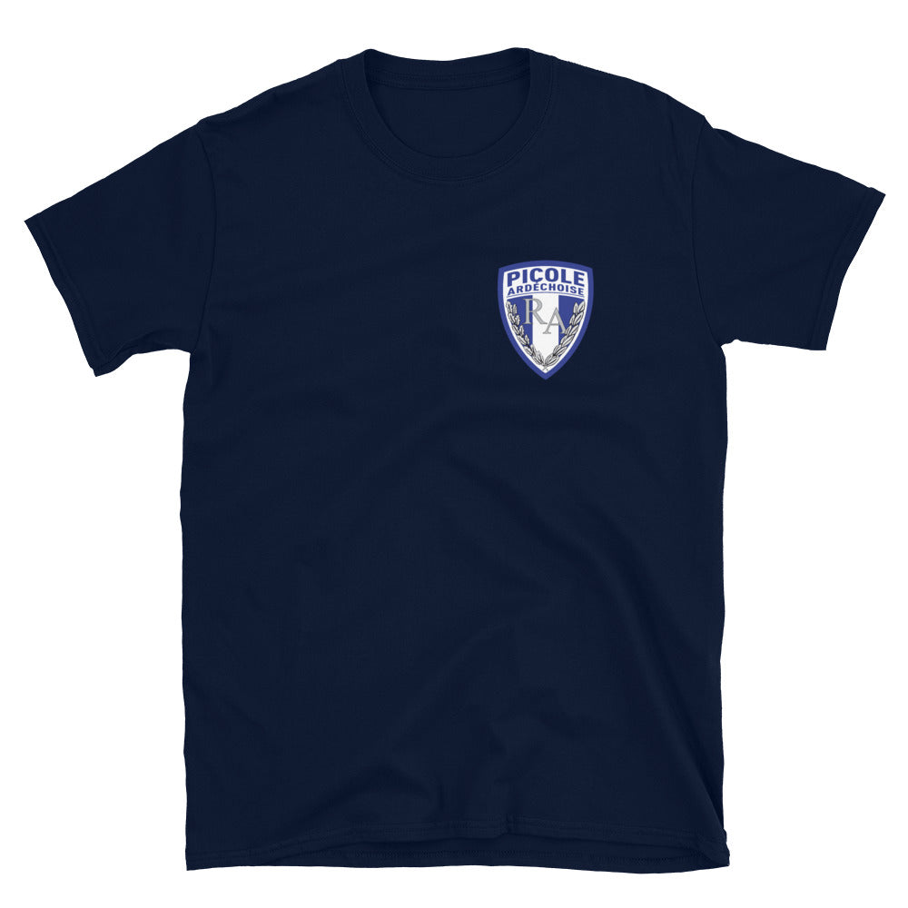 T-shirt Ardéchois gris foncé dos - Picole Ardéchoise humoristique