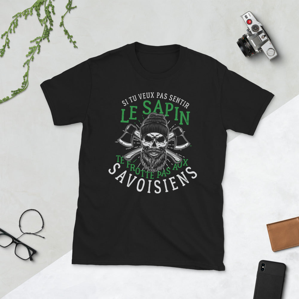T-shirt Savoie bleu marine dos - Te frotte pas aux Savoisiens