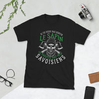 Thumbnail for T-shirt Savoie bleu marine dos - Te frotte pas aux Savoisiens