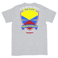 Thumbnail for T-shirt Réunion bleu marine dos - Je ne suis pas parfait mais.