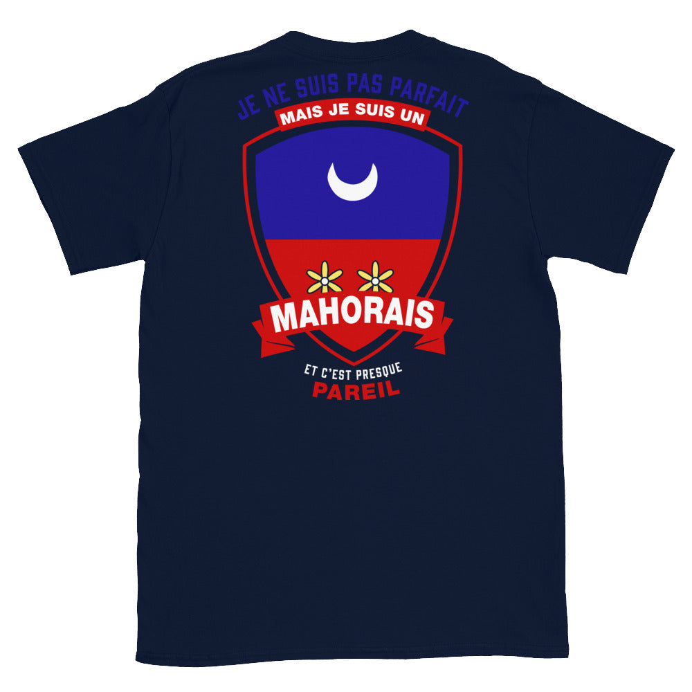 T-shirt Mahorais noir dos - Je ne suis pas parfait mais