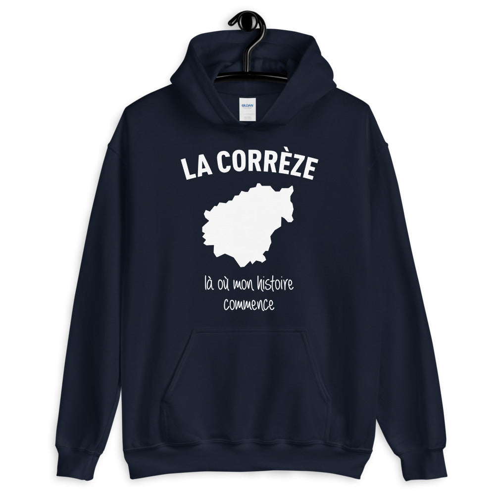 Sweatshirt Corrèze bleu marine - La chaleur de mes origines