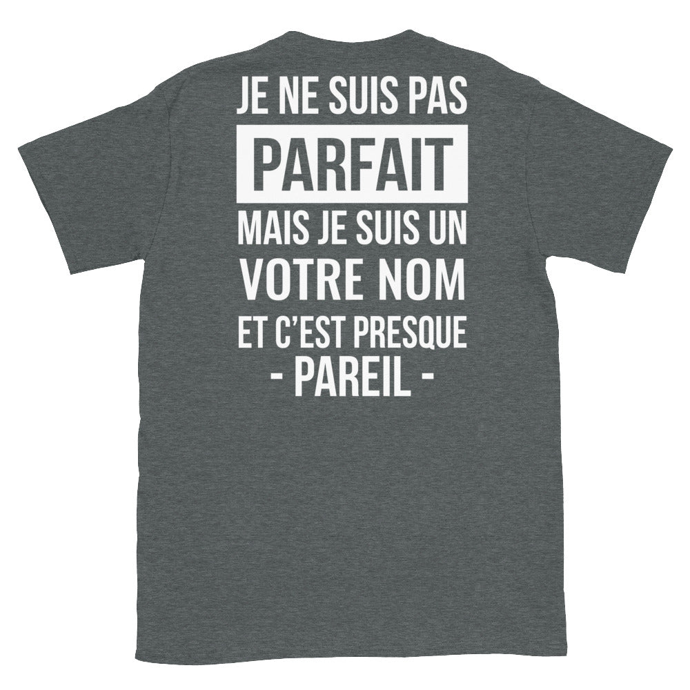 T-shirt Aveyron gris foncé dos - Je ne suis pas parfait mais je suis un XXX