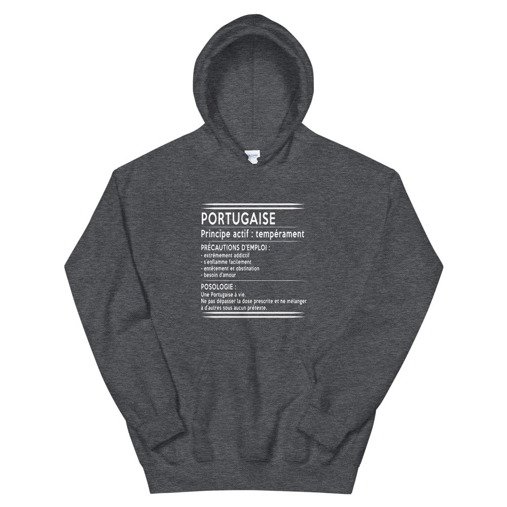 Sweatshirt Portugal noir face - Confort et fierté locale