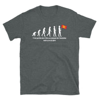 Thumbnail for T-shirt Normandie gris foncé chiné dos - Évolution de l'homme humoristique