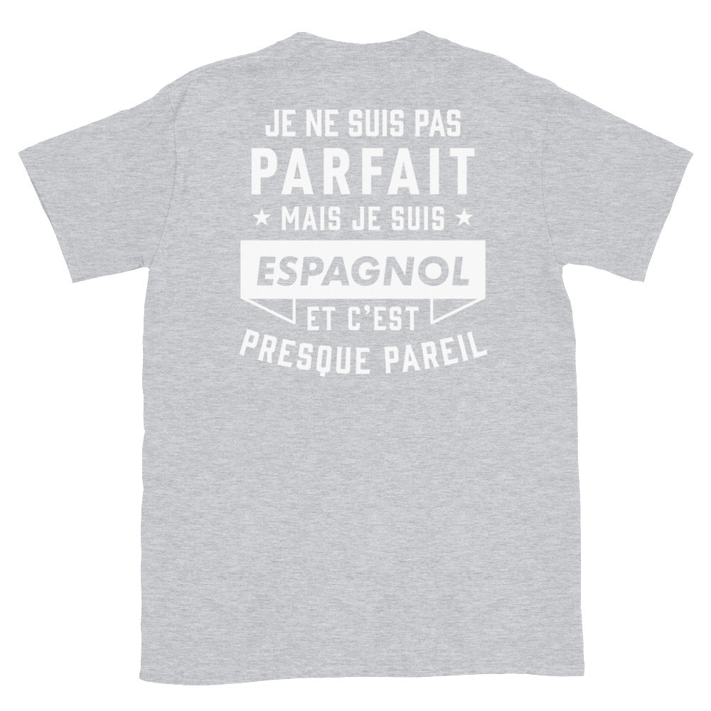 T-shirt Espagne bleu marine dos - Je ne suis pas parfait mais