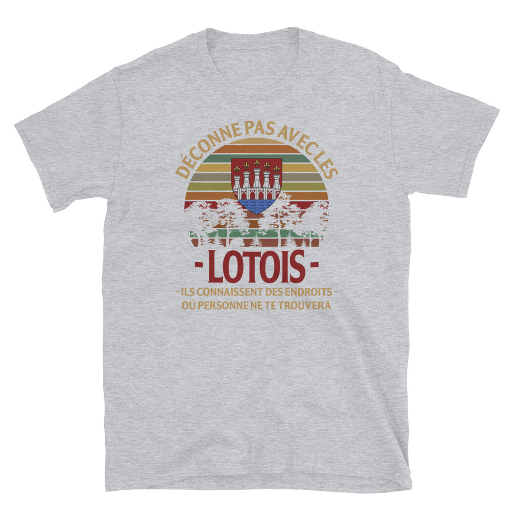 T-shirt Lotois bleu marine dos - Déconne pas avec humour