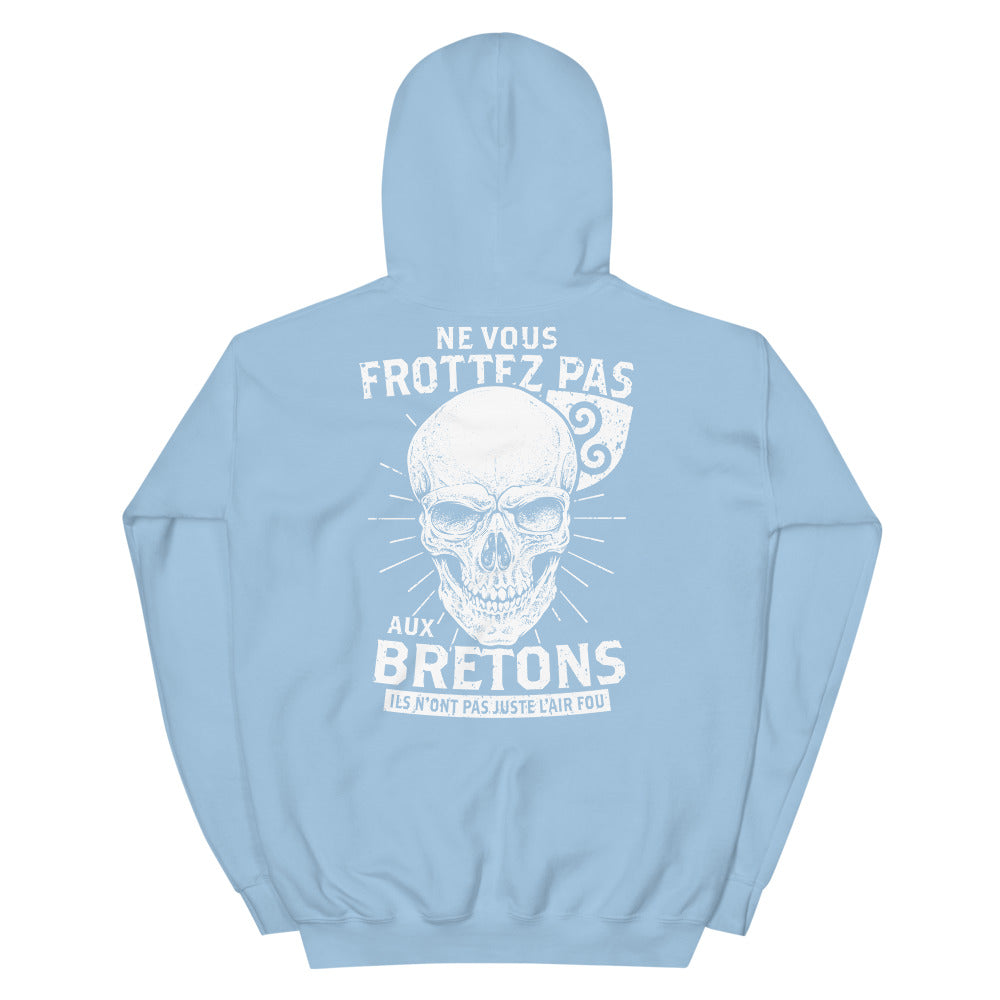 Sweatshirt Bretagne gris sport dos - Ne vous frottez pas aux Bretons