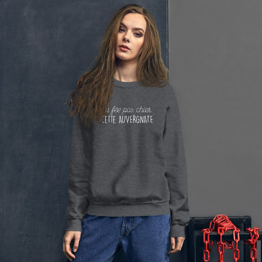 Sweatshirt Auvergne bleu marine dos - Fée pas chier cette Auvergnate