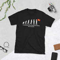 Thumbnail for T-shirt Normandie noir dos - Évolution de l'homme humoristique