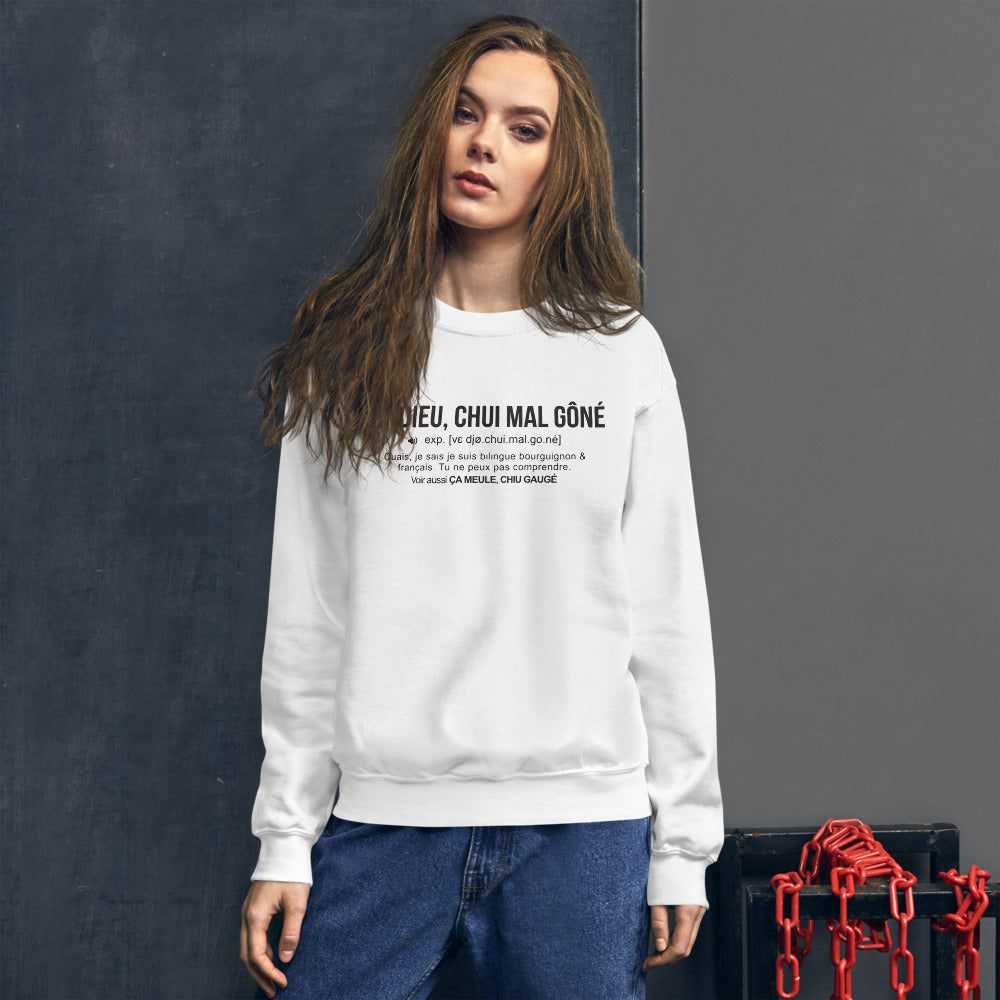 Vindieu, chui mal gôné Bourgogne - Sweatshirt - Ici & Là - T-shirts & Souvenirs de chez toi