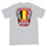 Thumbnail for T-shirt Belgique gris sportif - La grâce de dieu en coton