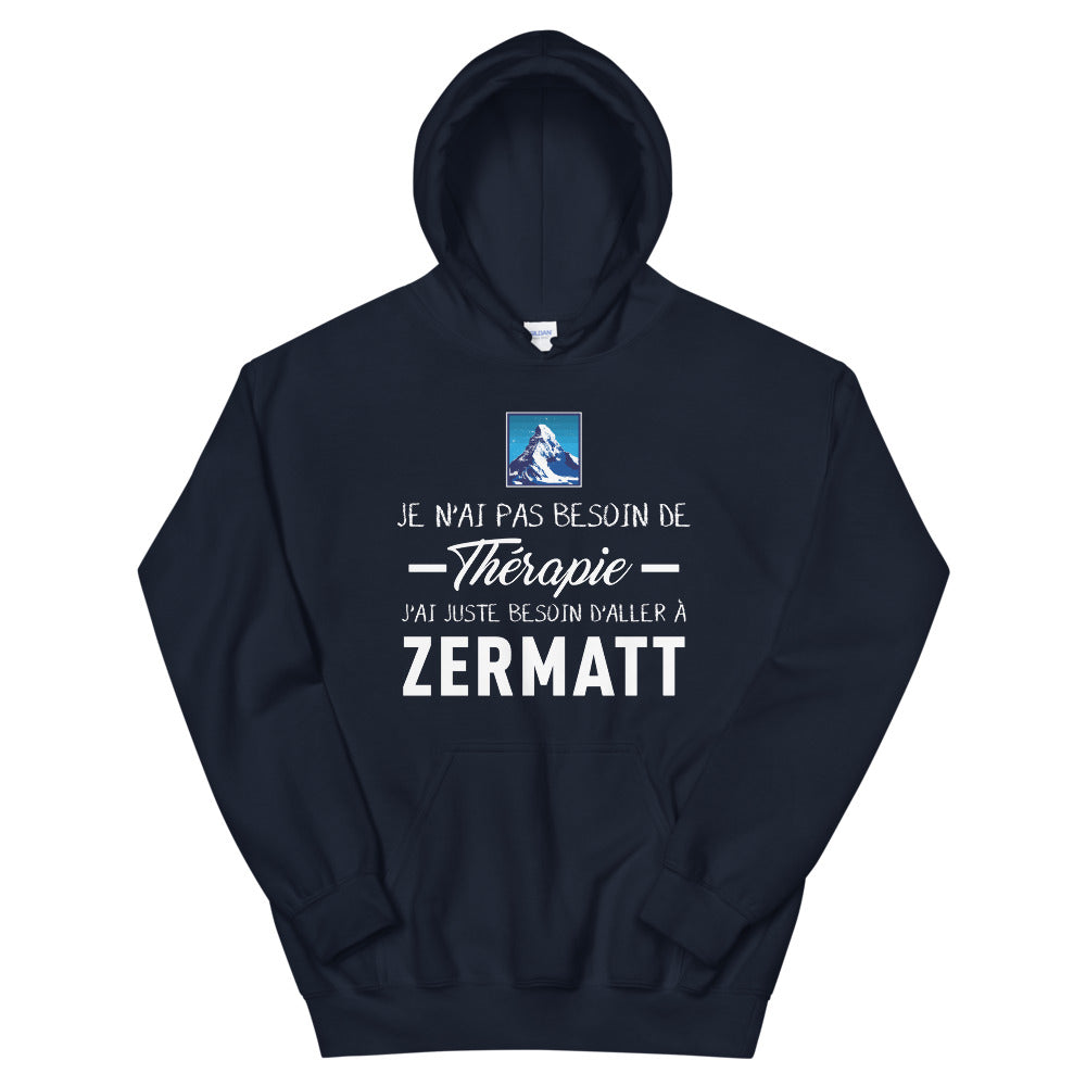 Zermatt Thérapie - Sweatshirt à capuche - Ici & Là - T-shirts & Souvenirs de chez toi