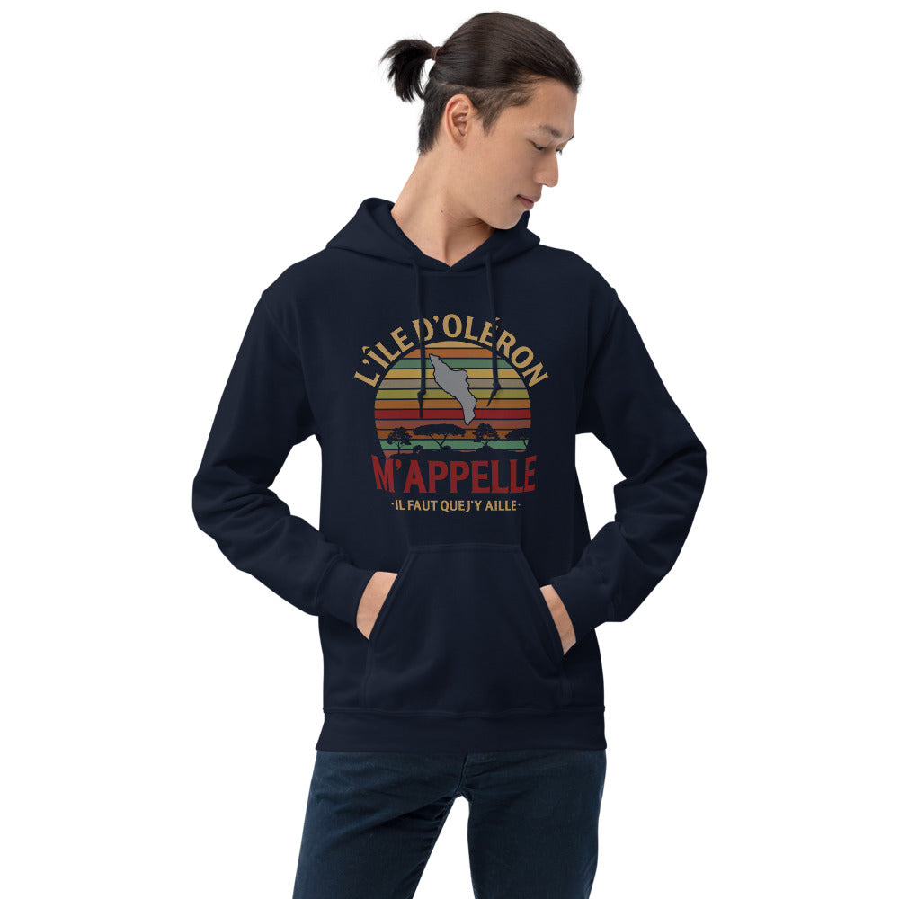 Sweatshirt Oléron bleu marine dos - L'île d'Oléron m'appelle