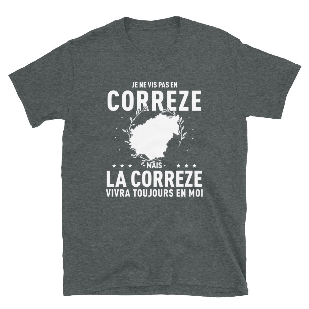 T-shirt Corrèze gris foncé dos - La fierté locale en coton doux