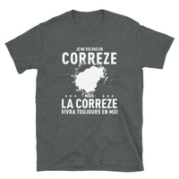 Thumbnail for T-shirt Corrèze gris foncé dos - La fierté locale en coton doux