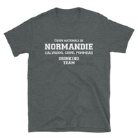Thumbnail for T-shirt Normandie gris foncé chiné dos - Normands en fête