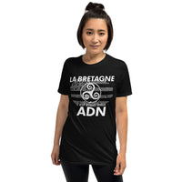 Thumbnail for T-shirt Bretagne gris foncé chiné dos - ADN local avec triskel