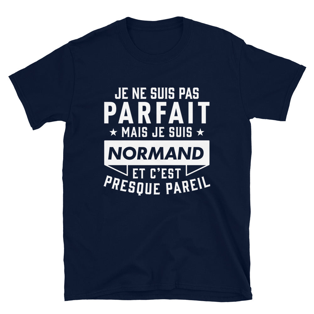 T-shirt Normand bleu marine - Fierté et humour local