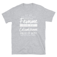 Thumbnail for T-shirt Colombien gris foncé chiné dos - Ne me drague pas ma femme est Colombienne