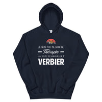 Thumbnail for Je n'ai pas besoin de thérapie j'ai juste besoin d'aller à Verbier - Valais, Suisse - Sweatshirt à capuche - Ici & Là - T-shirts & Souvenirs de chez toi