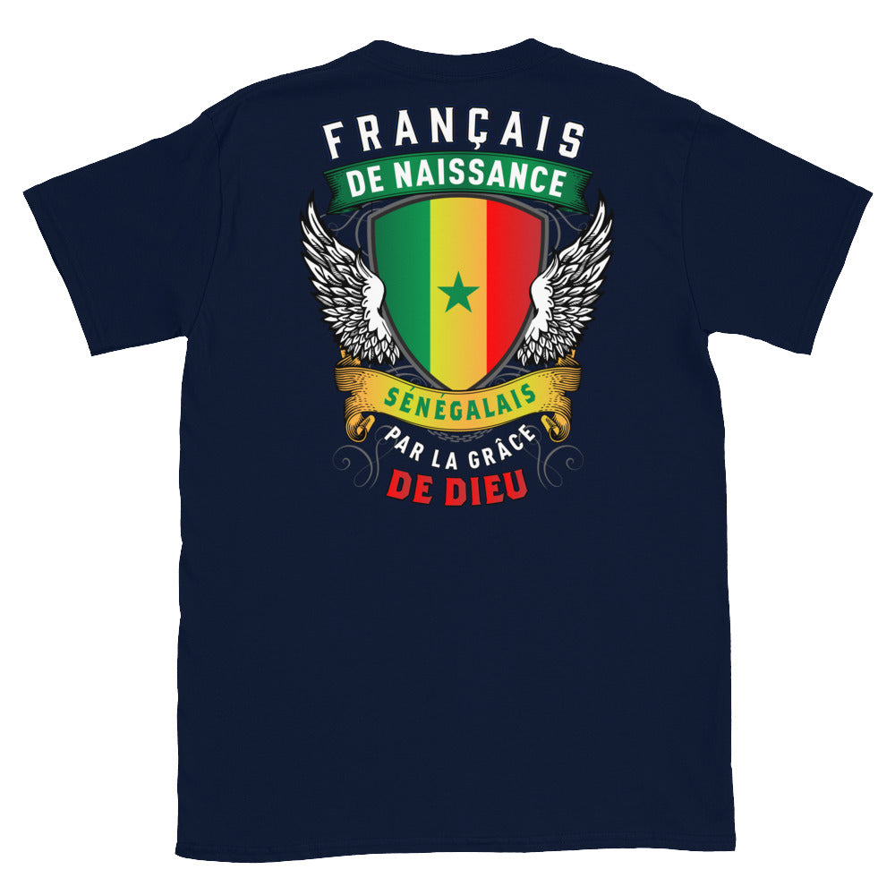 T-shirt Sénégalais bleu marine - Fierté et humour à porter