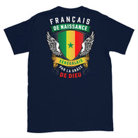 Thumbnail for T-shirt Sénégalais bleu marine - Fierté et humour à porter