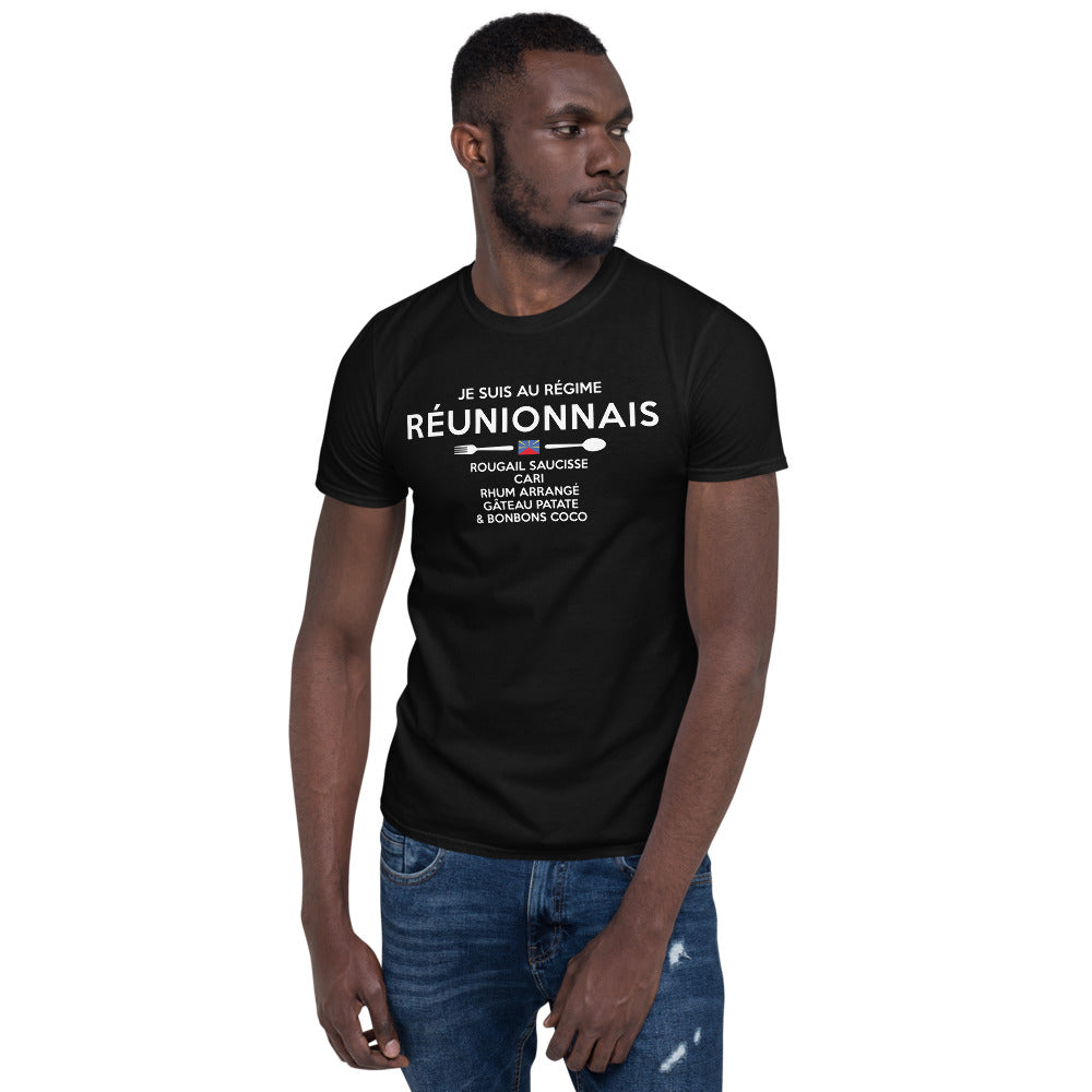 T-shirt Réunionnais noir dos - Fierté et humour local