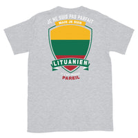 Thumbnail for T-shirt Lituanien bleu marine dos - Je ne suis pas parfait mais