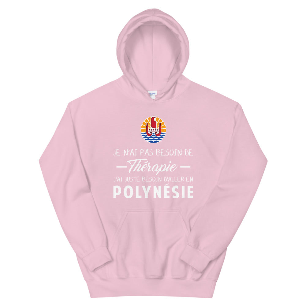 Sweatshirt Polynésie gris foncé dos - Pas besoin de thérapie