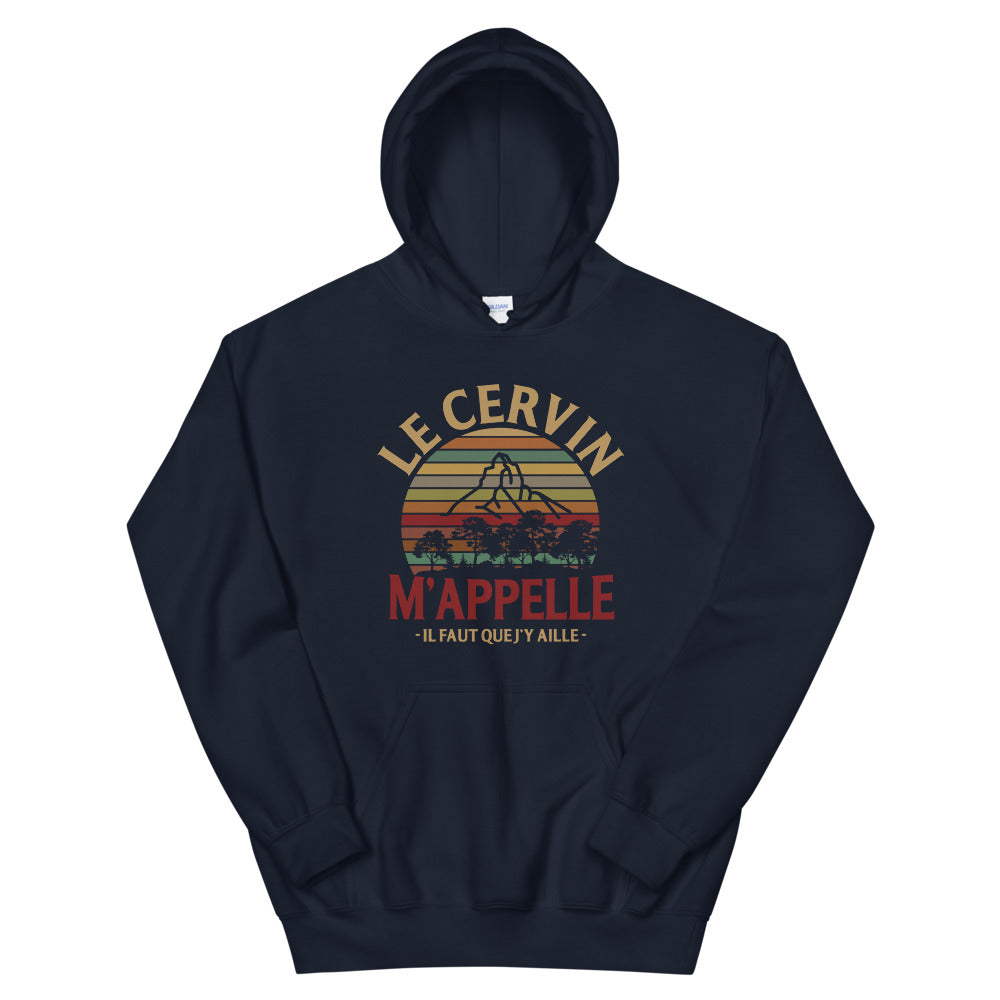 Sweatshirt Cervin noir - Le Cervin m'appelle, il faut y aller
