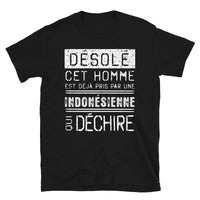 Thumbnail for T-shirt Indonésie noir - Désolé ce mec est pris