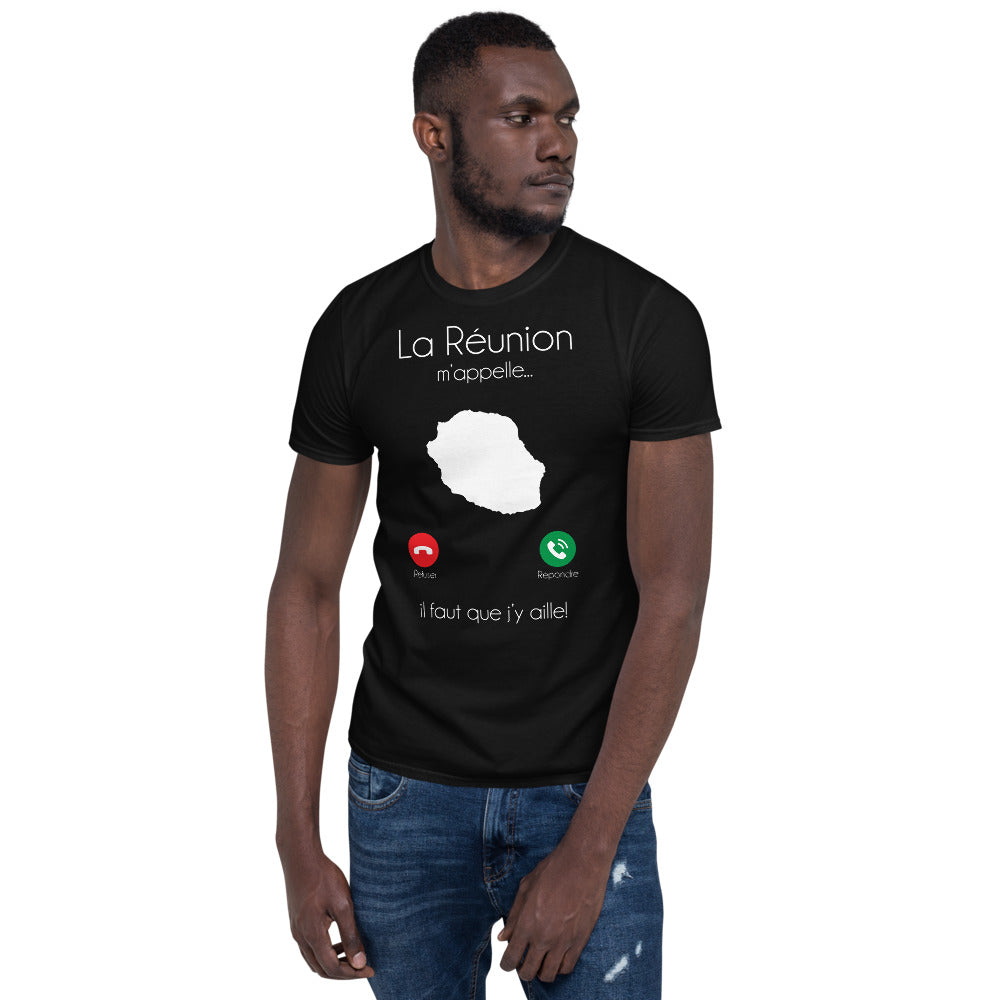 T-shirt La Réunion noir dos - M'appelle, design humoristique