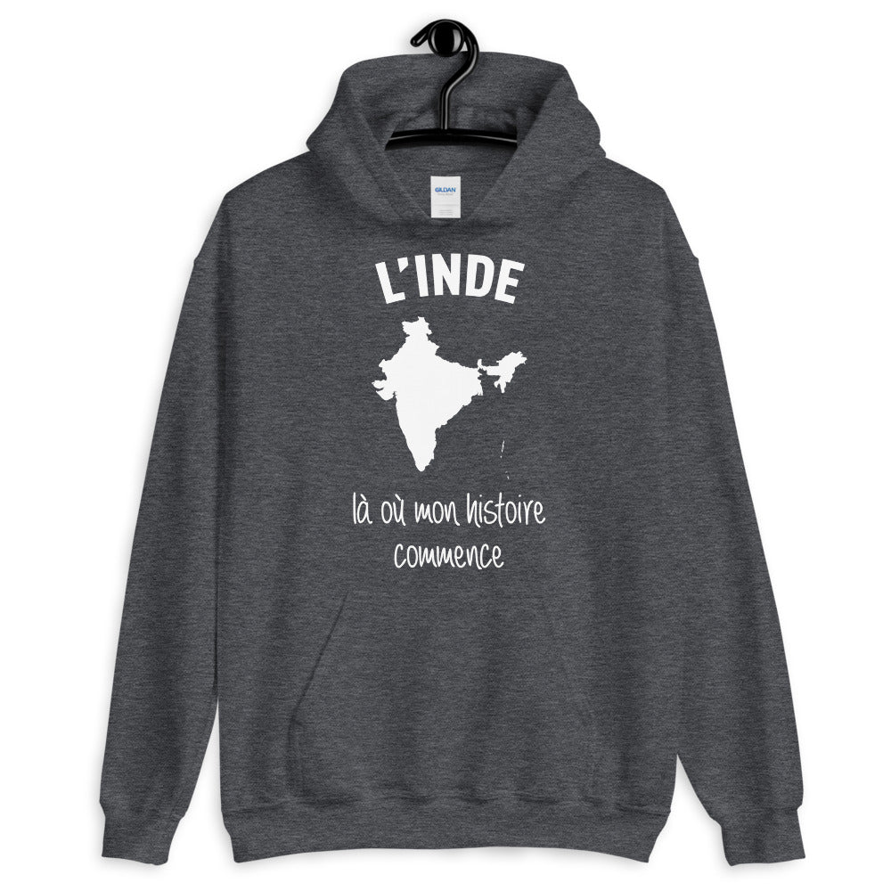 Sweatshirt Inde gris foncé - L'histoire commence ici