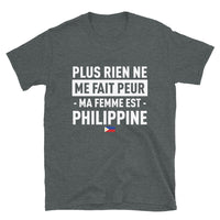 Thumbnail for T-shirt Philippine gris foncé - Plus rien ne me fait peur ma femme est