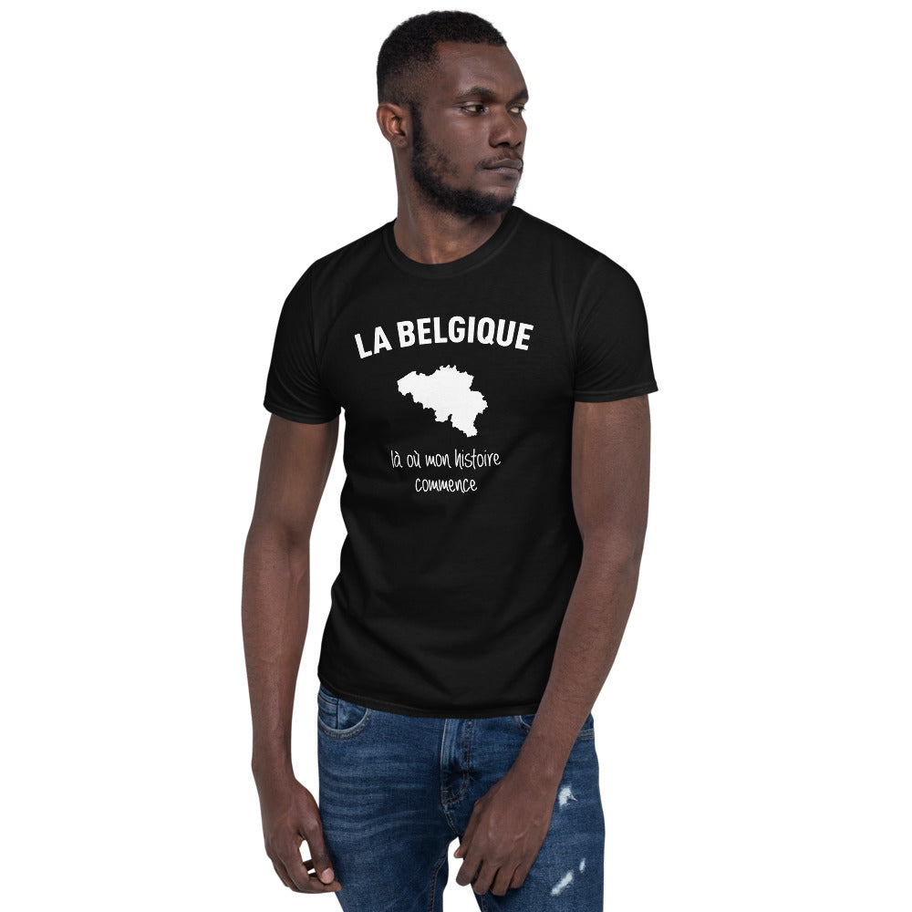 Belgique là où mon histoire commence - T-shirt Standard - Ici & Là - T-shirts & Souvenirs de chez toi