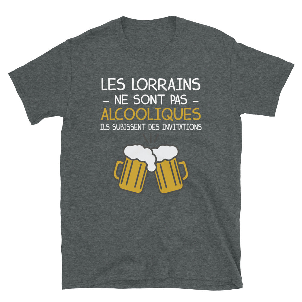 T-shirt Lorraine bleu marine dos - Les Lorrains ne sont pas alcooliques