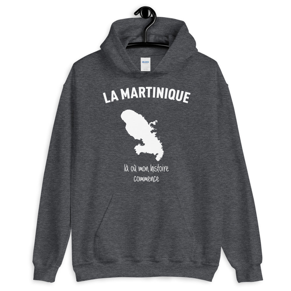 Sweatshirt Martinique gris foncé - Mon histoire commence ici