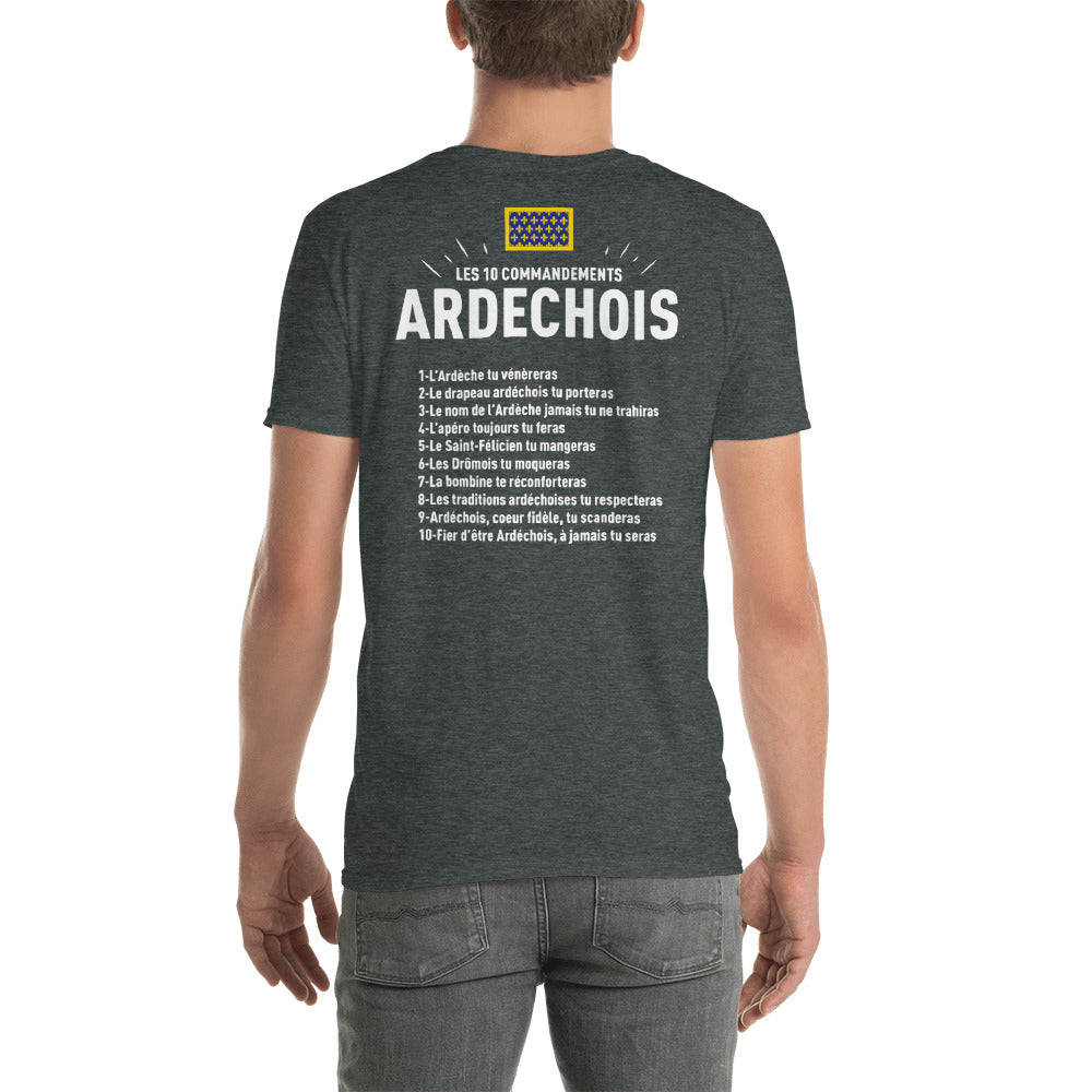 Ardéchois - 10 commandements - T-shirt Standard v - Ici & Là - T-shirts & Souvenirs de chez toi