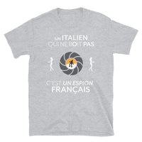Thumbnail for T-shirt Italie bleu marine dos - Le gars qui ne boit pas c'est un espion
