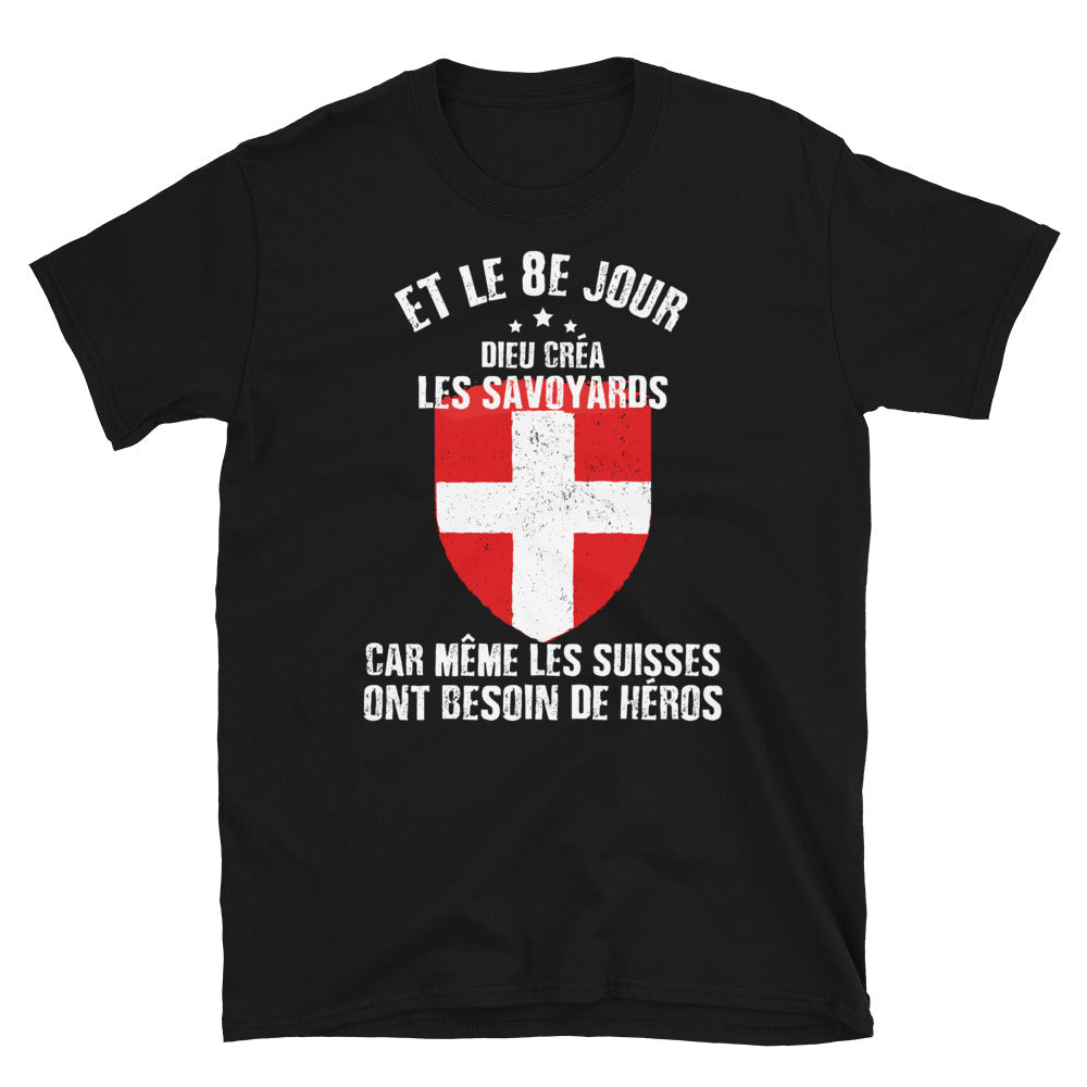 T-shirt Savoie noir - Le 8e jour, héros des Savoyards