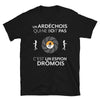 T-shirt Ardèche noir - Le gars qui ne boit pas c'est un espion