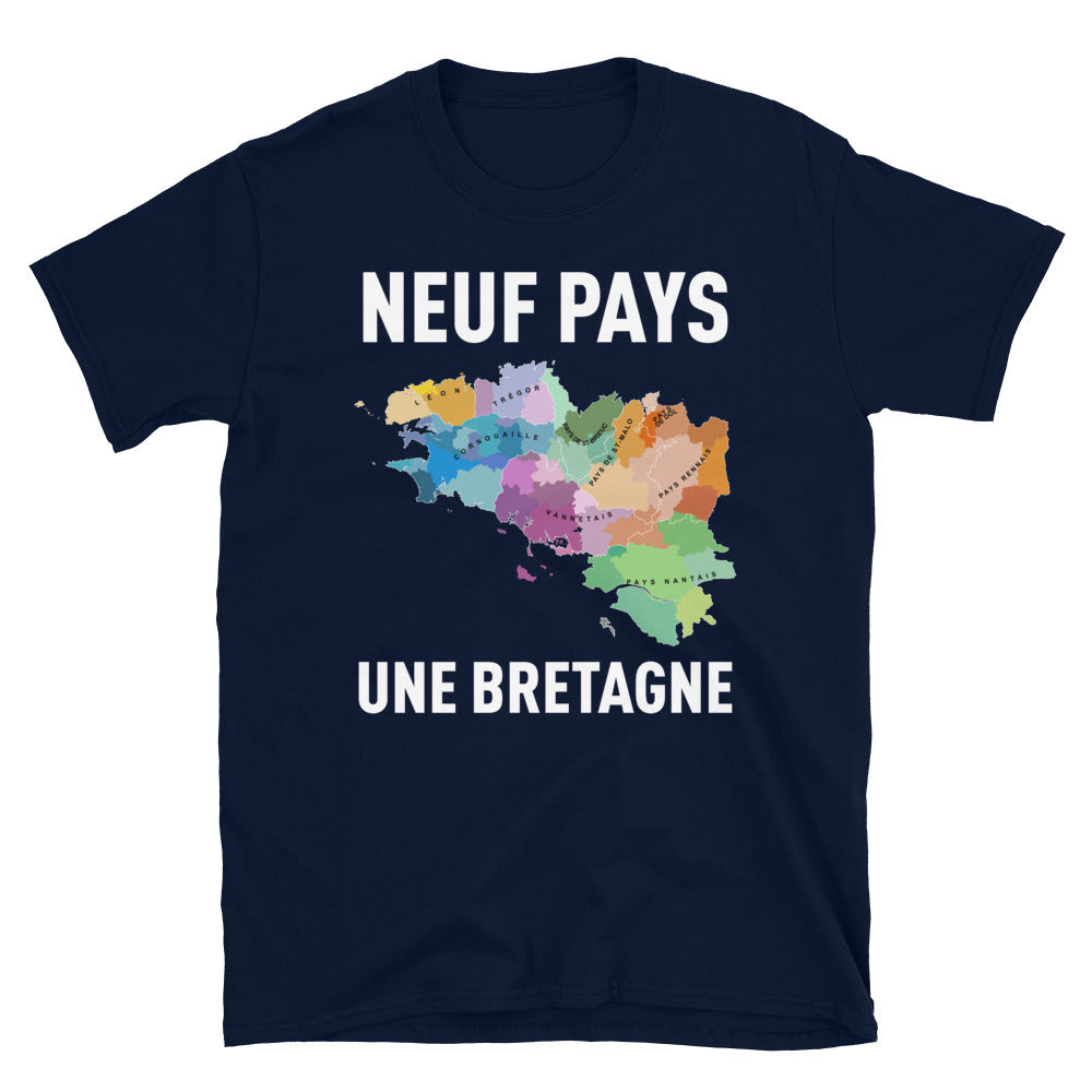 T-shirt Bretagne gris foncé - Fierté des Neuf Pays