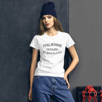 Thumbnail for T-shirt Italie rouge - Italienne et tatouée avec humour