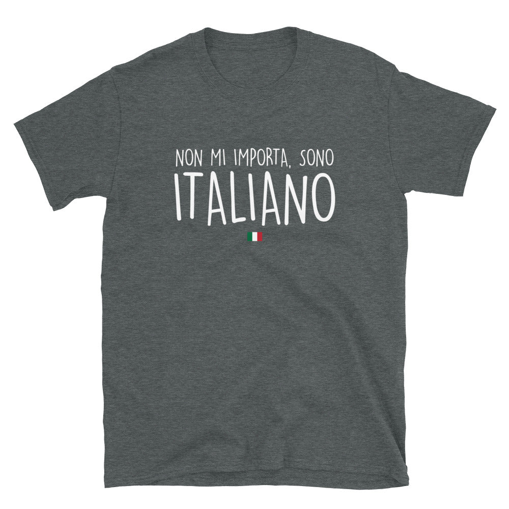 T-shirt Italie bleu marine dos - Je m'en fous, je suis Italien !